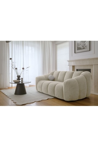 Canapé modulaire Shell - Beige - 2 places - En tissu structuré anti-tâche - Pet Friendly