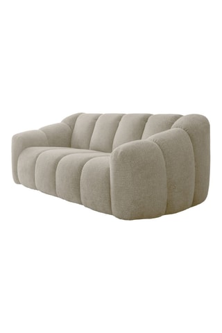 Canapé modulaire Shell - Beige - 2 places - En tissu structuré anti-tâche - Pet Friendly