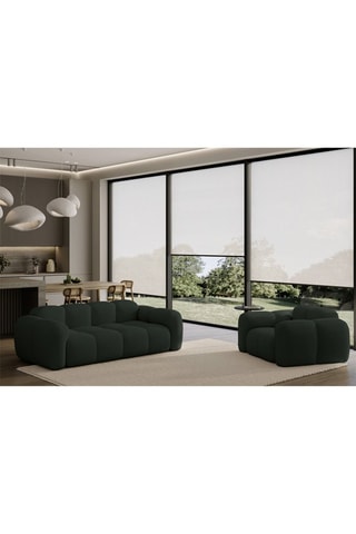 Canapé modulaire Cloud - Vert foncé - 3 places - En tissu structuré anti-tâche - Pet Friendly