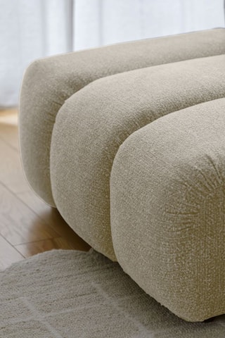 Canapé d'angle gauche modulaire Shell - Beige - 4 places - En tissu structuré anti-tâche - Pet Friendly