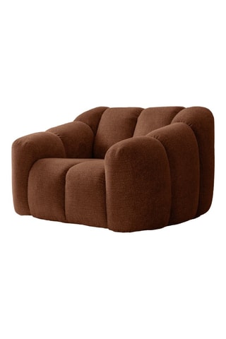 Fauteuil Shell - Rouge brique - En tissu structuré anti-tâche - Pet Friendly