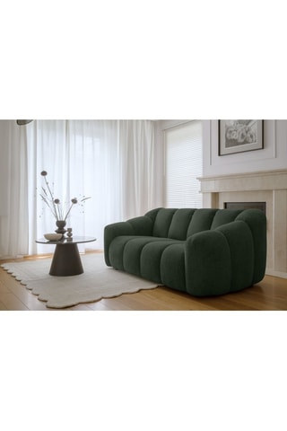 Canapé modulaire Shell - Vert foncé - 2 places - En tissu structuré anti-tâche - Pet Friendly