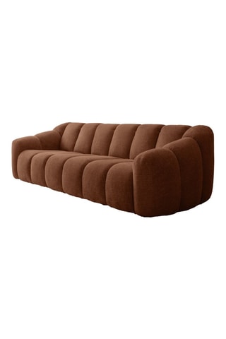 Canapé modulaire Shell - Rouge brique - 4 places - En tissu structuré anti-tâche - Pet Friendly