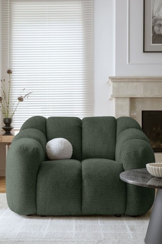Fauteuil Shell - Vert foncé - En tissu structuré anti-tâche - Pet Friendly