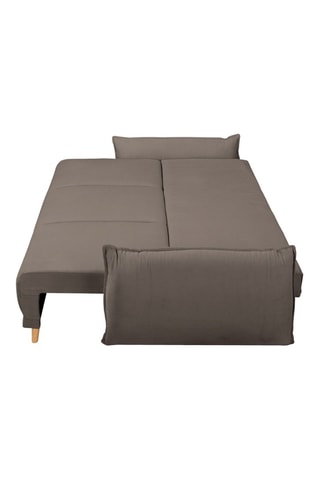 Canapé convertible Lazy Lukka - Gris - 3 places - En toucher velours côtelé