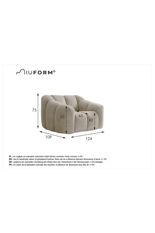 Fauteuil Shell - Beige - En tissu structuré anti-tâche - Pet Friendly