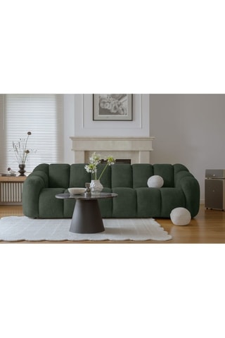 Canapé modulaire Shell - Vert foncé - 4 places - En tissu structuré anti-tâche - Pet Friendly