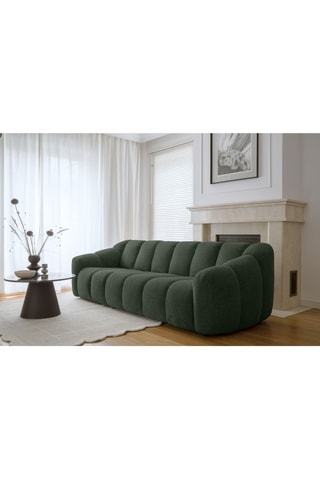 Canapé modulaire Shell - Vert foncé - 4 places - En tissu structuré anti-tâche - Pet Friendly