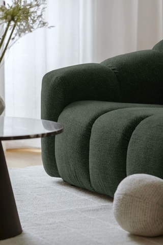 Canapé modulaire Shell - Vert foncé - 4 places - En tissu structuré anti-tâche - Pet Friendly