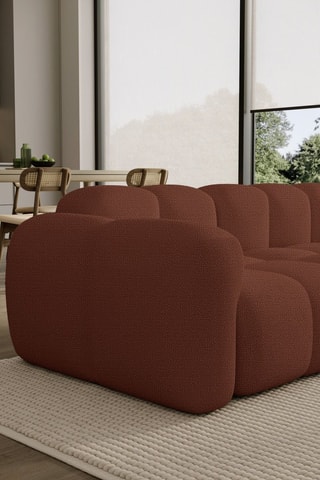 Canapé modulaire Cloud - Rouge brique - 3 places - En tissu structuré anti-tâche - Pet Friendly