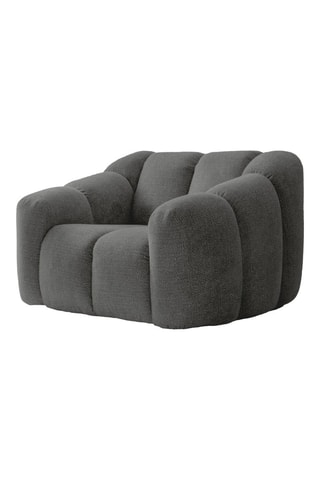 Fauteuil Shell - Gris - En tissu structuré anti-tâche - Pet Friendly