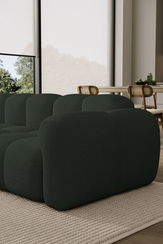 Canapé d’angle droit modulaire Cloud - Vert foncé - 8 places - En tissu structuré anti-tâche - Pet Friendly