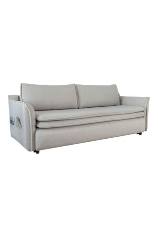 Canapé convertible Charming Charlie - Beige - 3 places - En tissu structure uni