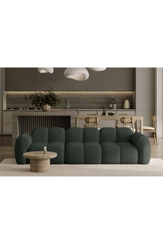 Canapé modulaire Cloud - Vert foncé - 4 places - En tissu structuré anti-tâche - Pet Friendly