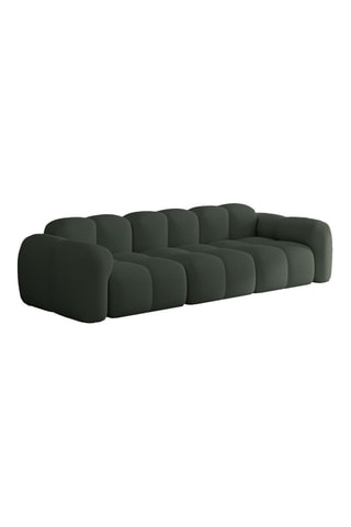Canapé modulaire Cloud - Vert foncé - 4 places - En tissu structuré anti-tâche - Pet Friendly