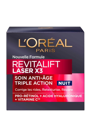 Crème de nuit anti-âge triple action Revitalift Laser X3 - 50 ml