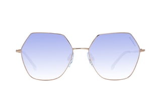 Gafas de sol polarizadas mujer - Lentes efecto espejo - Ana Hickmann - Azul y dorado