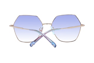 Gafas de sol polarizadas mujer - Lentes efecto espejo - Ana Hickmann - Azul y dorado
