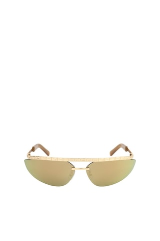 Gafas de sol mujer - Lentes efecto espejo - Categoría 3 - GCDS - Verde, amarillo, marrón y dorado