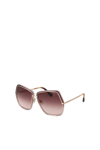 Gafas de sol mujer - Categoría 2 - Max Mara - Marrón, rosa y dorado