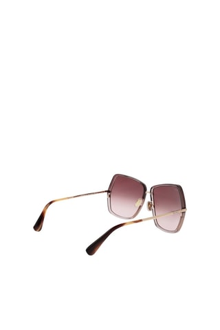 Gafas de sol mujer - Categoría 2 - Max Mara - Marrón, rosa y dorado