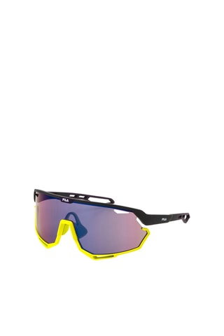 Gafas de sol hombre - Lentes efecto espejo - Categoría 2 - Fila - Negro y amarillo