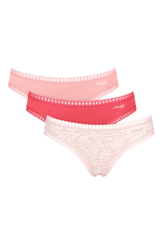 3 bragas - Rosa y rojo