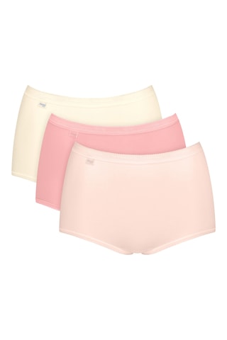 3 shortis de talle alto Basics - Rosa