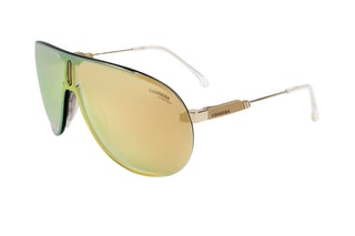 Lunettes de soleil mixte - Verres effet miroir - Catégorie 2 - Carrera - Doré, gris et vert