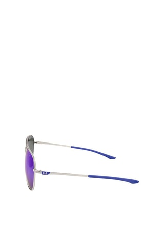 Lunettes de soleil homme - Verres effet miroir - Catégorie 3 - Under Armour - Bleu et argenté
