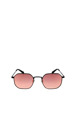 Lunettes de soleil femme - Verres effet miroir - Catégorie 2 - Levi's - Noir et orange