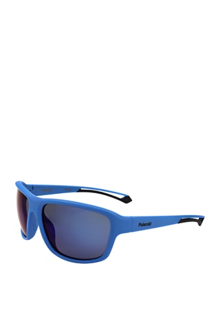 Lunettes de soleil polarisées homme - Verres effet miroir - Catégorie 3 - Polaroid Sport - Bleu
