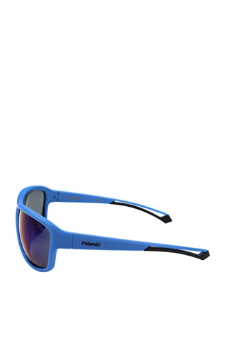 Lunettes de soleil polarisées homme - Verres effet miroir - Catégorie 3 - Polaroid Sport - Bleu