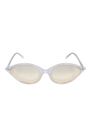 Lunettes de soleil femme - Catégorie 1 - Calvin Klein 205W39NYC - Blanc et jaune