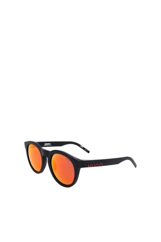 Lunettes de soleil homme - Verres effet miroir - Catégorie 3 - Hugo - Noir