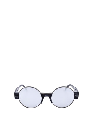Lunettes de soleil mixte - Verres effet miroir - Catégorie 1 - Italia Independent - Noir et argenté
