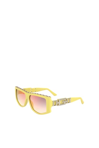 Lunettes de soleil femme - Verres effet miroir - Catégorie 1 - Guess - Bleu et jaune