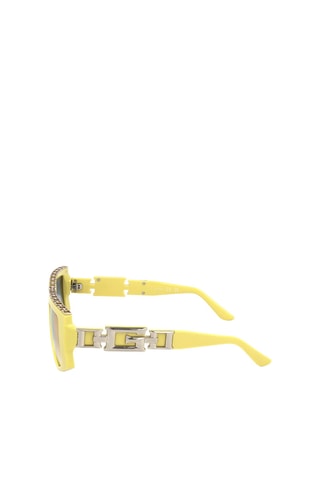 Lunettes de soleil femme - Verres effet miroir - Catégorie 1 - Guess - Bleu et jaune