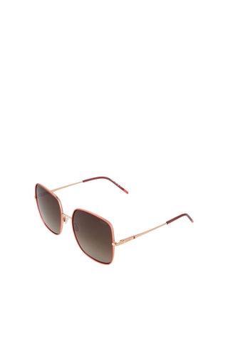 Lunettes de soleil femme - Catégorie 3 - Hugo - Rouge, marron et doré