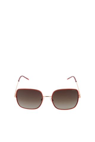 Lunettes de soleil femme - Catégorie 3 - Hugo - Rouge, marron et doré