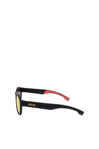 Lunettes de soleil homme - Verres effet miroir - Catégorie 3 - Hugo Boss - Noir, jaune, orange et gris