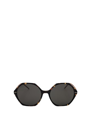 Lunettes de soleil femme - Catégorie 3 - Hugo Boss - Noir, jaune et marron