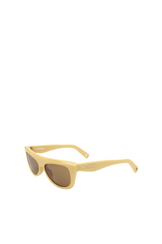 Lunettes de soleil femme - Catégorie 2 - Jacquemus - Jaune et marron