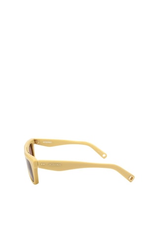 Lunettes de soleil femme - Catégorie 2 - Jacquemus - Jaune et marron