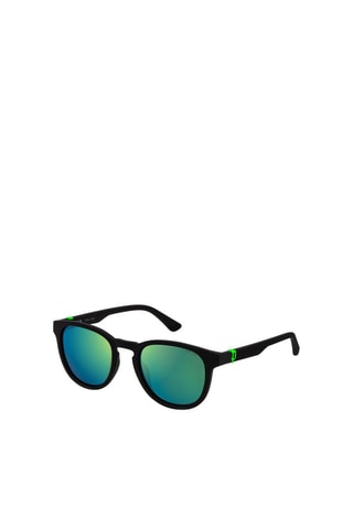 Lunettes de soleil polarisées homme - Verres effet miroir - Catégorie 3 - Police - Bleu et vert