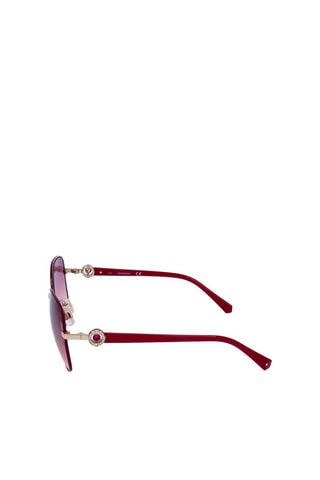 Lunettes de soleil femme - Catégorie 2 - Swarovski - Rouge et doré