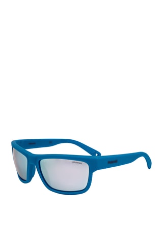 Lunettes de soleil polarisées homme - Verres effet miroir - Catégorie 3 - Polaroid Sport - Bleu