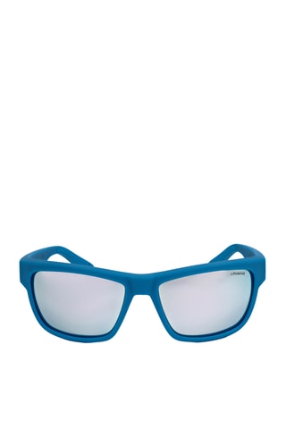 Lunettes de soleil polarisées homme - Verres effet miroir - Catégorie 3 - Polaroid Sport - Bleu