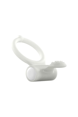 Anillo vibrador para el pene Power Clit - Blanco - 4,3 cm