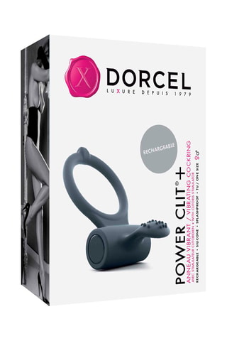 Anillo vibrador para el pene Power Clit + - Gris - 6,3 x 4,3 cm